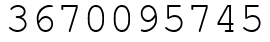 Число 3670095745.