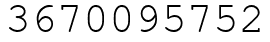 Число 3670095752.