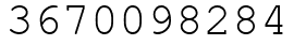 Число 3670098284.