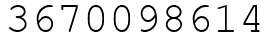 Число 3670098614.