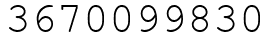 Число 3670099830.
