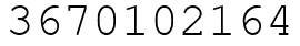 Число 3670102164.