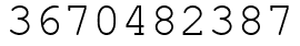 Число 3670482387.