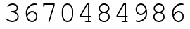 Число 3670484986.
