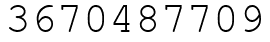 Число 3670487709.