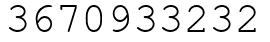 Число 3670933232.