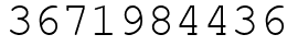 Число 3671984436.