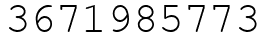Число 3671985773.