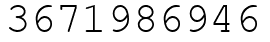 Число 3671986946.