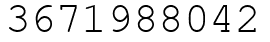 Число 3671988042.