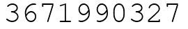 Число 3671990327.