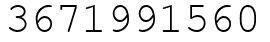 Число 3671991560.