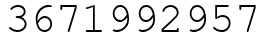 Число 3671992957.