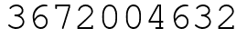 Число 3672004632.