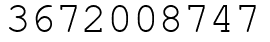 Число 3672008747.