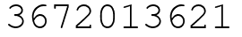 Число 3672013621.
