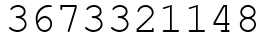 Число 3673321148.