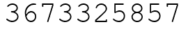Число 3673325857.