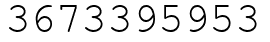 Число 3673395953.
