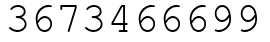 Число 3673466699.