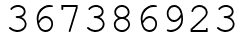 Число 367386923.
