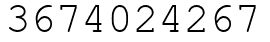 Число 3674024267.