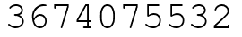 Число 3674075532.