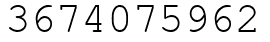 Число 3674075962.