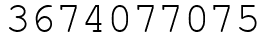 Число 3674077075.