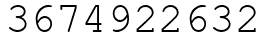 Число 3674922632.