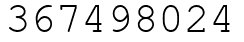 Число 367498024.