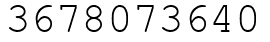 Число 3678073640.