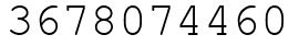 Число 3678074460.