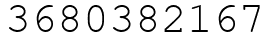 Число 3680382167.