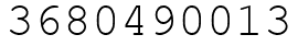 Число 3680490013.