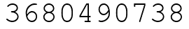 Число 3680490738.