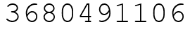 Число 3680491106.