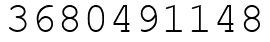 Число 3680491148.