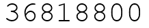 Число 36818800.