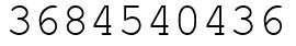 Число 3684540436.
