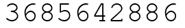 Число 3685642886.