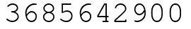 Число 3685642900.