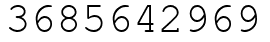 Число 3685642969.