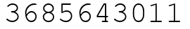 Число 3685643011.