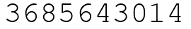 Число 3685643014.