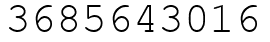 Число 3685643016.