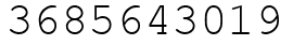 Число 3685643019.