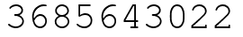 Число 3685643022.