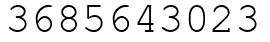 Число 3685643023.