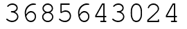 Число 3685643024.